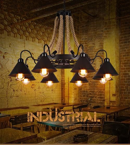 Industrial Modern Chandelier Pendant Light for Dinner Room Coffee Bar Decoration