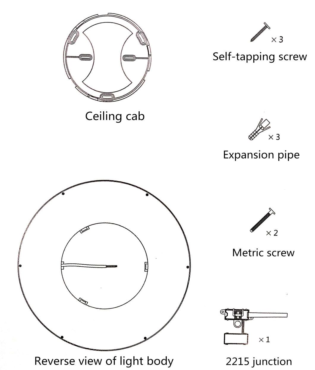 Private Mode Diameter 300mm 400mm 500mm Simple Easy to Install Ultra-Thin LED Round Ceiling Light