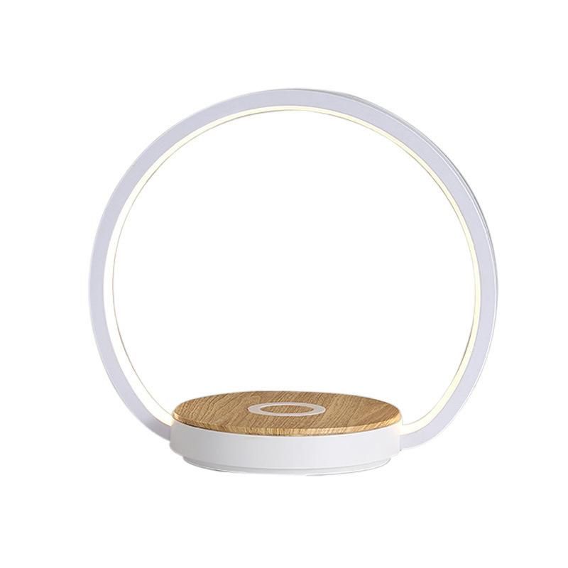 LED Creative Light Smart Bedside Mobile Phone Wireless Charging Table Lamp