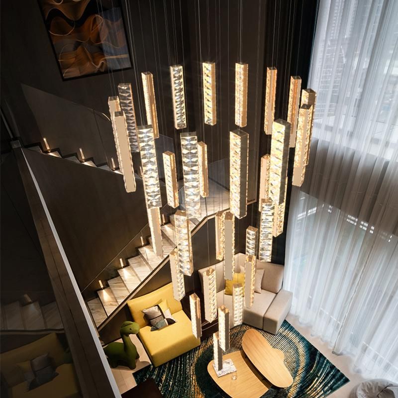 Crystal Hotel Lobby Exhibition Hall restaurant Chandelier Pendant Lamp Light