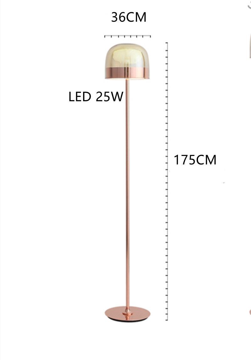Modern Lighting LED Floor Lamp Smoke or Copper Glass Standing Lamp LED Floor Lamp (WH-MFL-159)