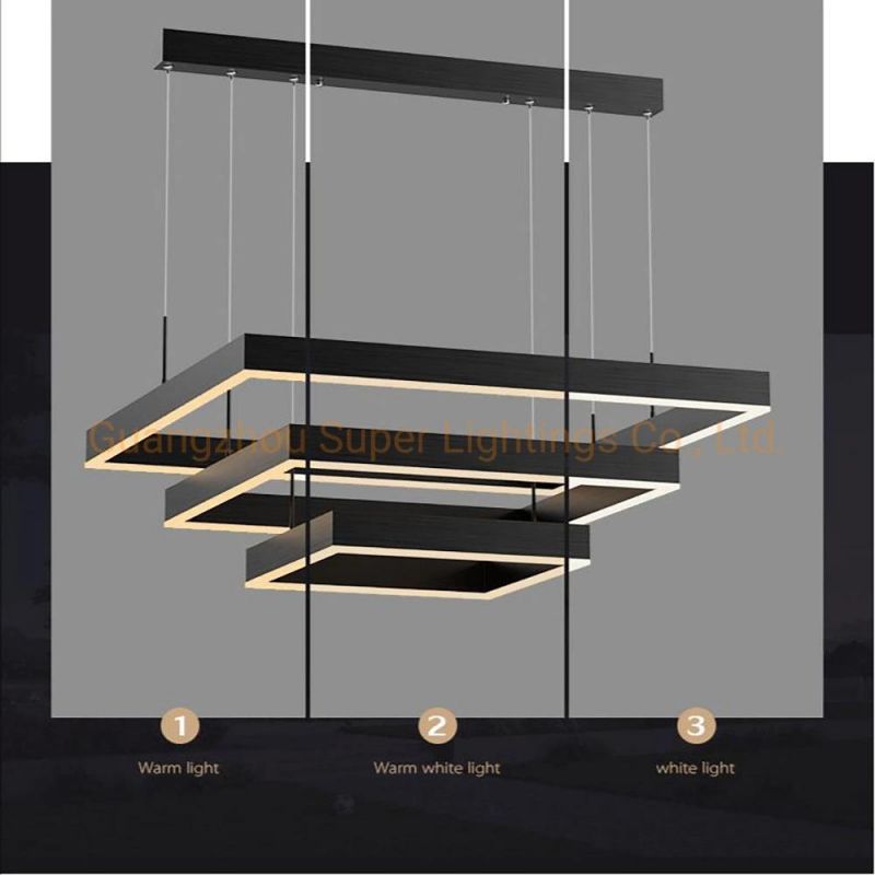 High Quality White Square Decorative Residential Coffee LED Ceiling Light