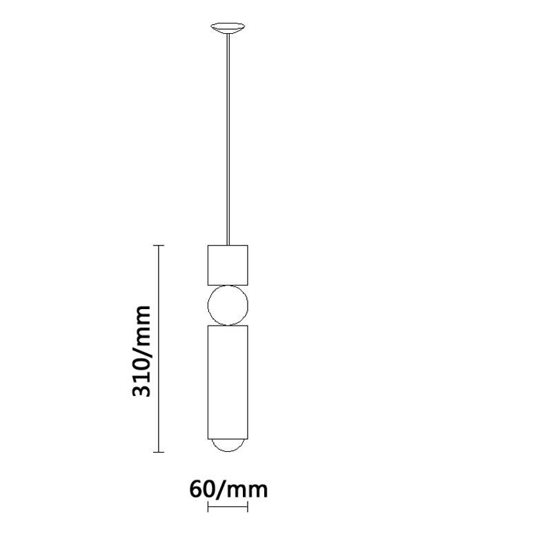 Brass Simple Suspension LED Light Pendant Lamp