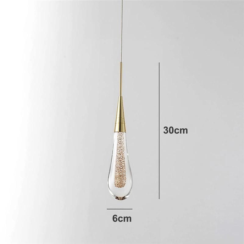 Hotel Project Crystal Glass Rain Drop Pendant Lighting