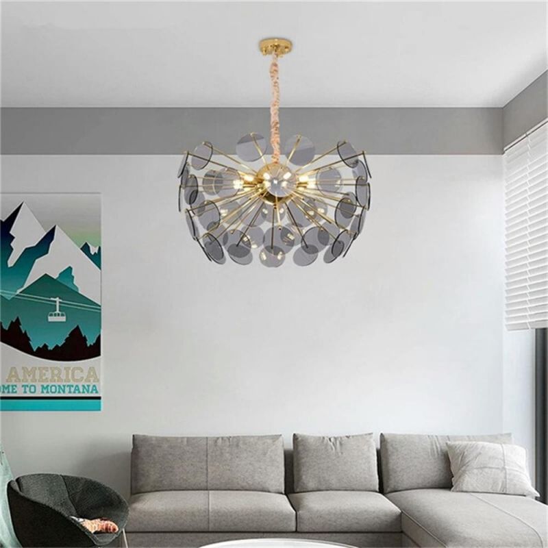 Post Modern Light Luxury Chandelier Nordic Molecular Living Room Chandelier Modern Simple Glass Creative Bedroom Restaurant Lighting