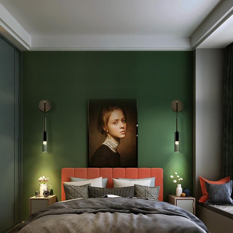 Bedhead LED Lamp Modern Living Room Corridor Personality Glass Bedside Wall Light