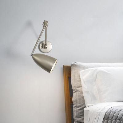 Wall Lamp Black and White Gray Retractable Study Retro Style Lamp