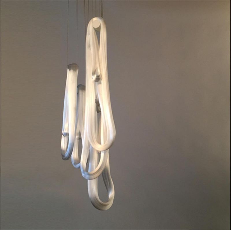 2022 Wholesale Manufacturer LED Long Strip Glass Vase Linear Pendant Light