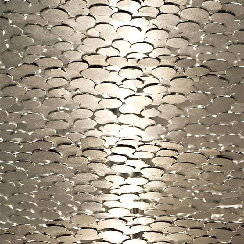 2022 Wholesale Silver Flat Round Shape Metallic Coated Hematite Flat Beads Pendant Light
