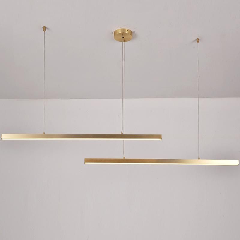 Modern Light Luxury Linear Chandelier Living Room Dining Room Bedroom Lighting Pendant Lamp