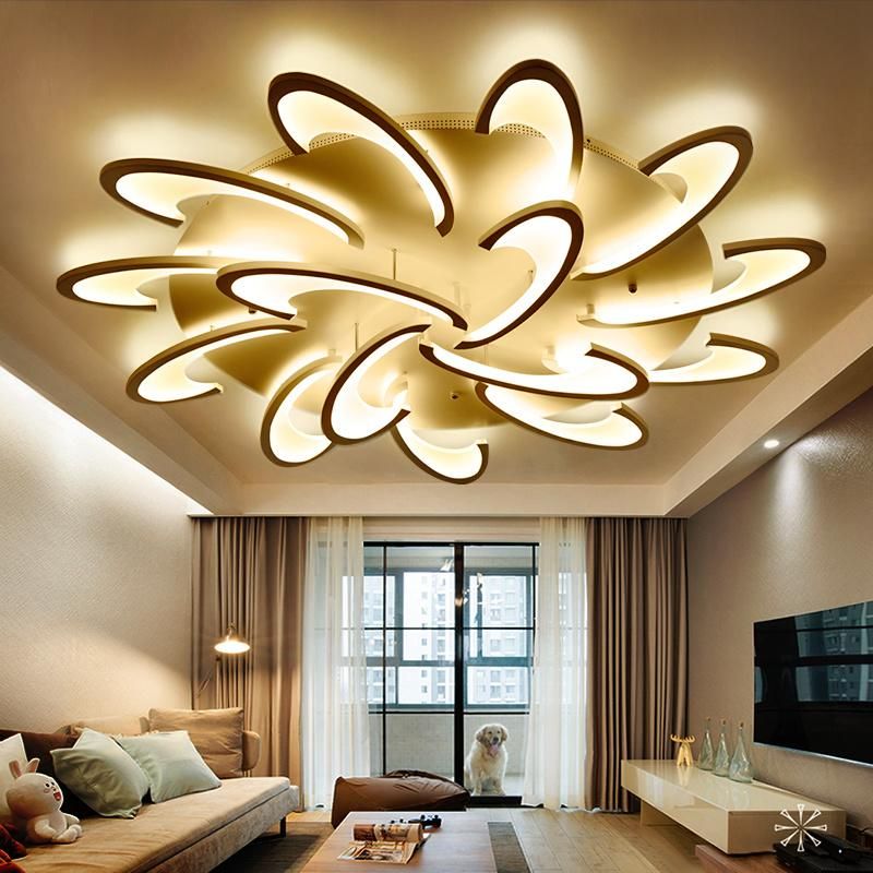 Bright Acrylic Ceiling Light with Remote Controller for Living Room Bedroom Lighting Fixtures (WH-MA-52)