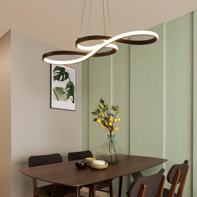 LED Dining Room Home Decoration Gold Hanging Surface Mounted Acrylic Pendant Lighting