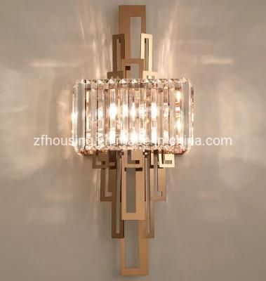 Post Modern Luxury Stair Lamp Contemporary LED Crystal Wall Lamp for Hotel and Villa