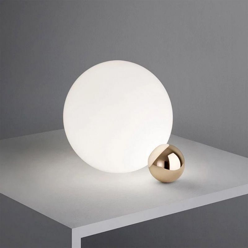 Creative Dining Room Glass Ball Table Lamps for Bedroom Light Bulb Lamp Shade