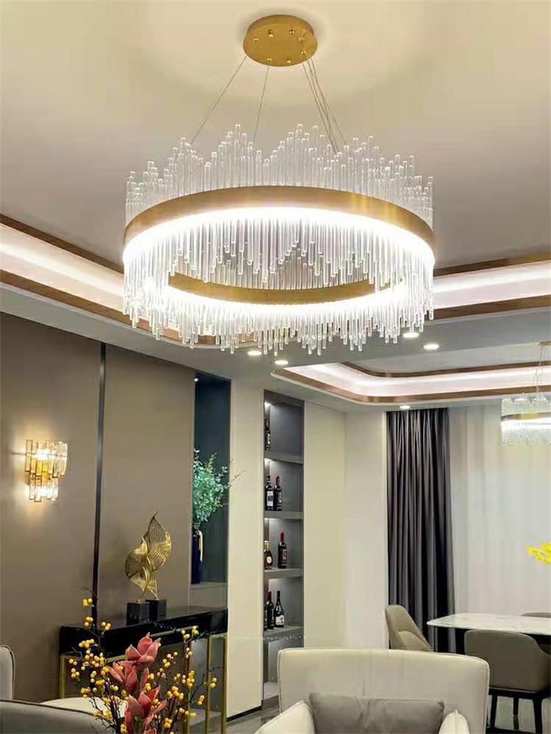 Custom Made Decorative Project Crystal LED Pendant Lighting