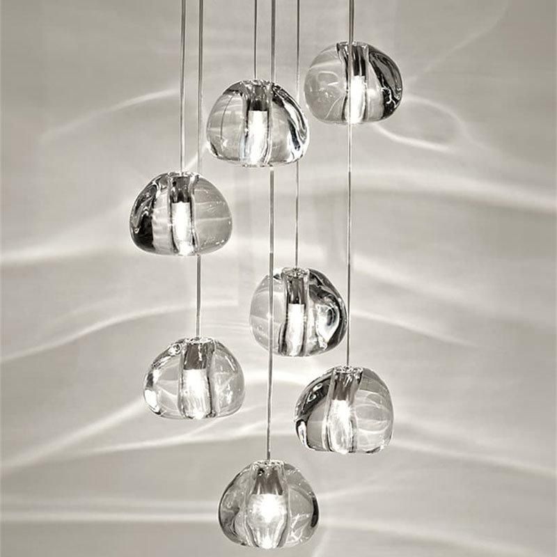 2022 Luxury Dining Room Modern Residential Interior Decoration Hanging Lamp Stairs Crystal Chandelier& Pendant Lights
