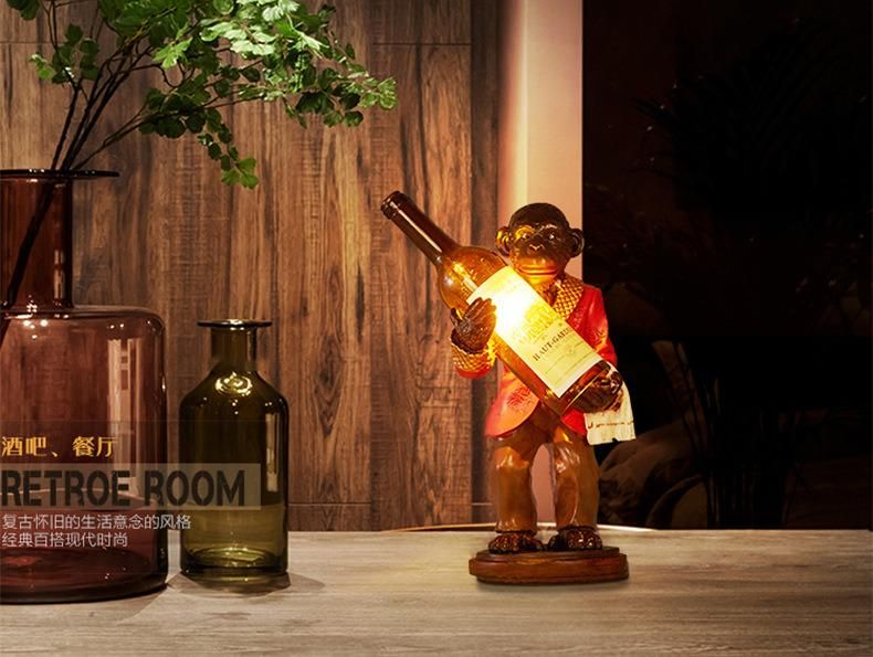 Orangutan Bottle Lamp Retro Living Room Bedroom Bedside Table Bar Nostalgic Creative Personality Decoration Lamps