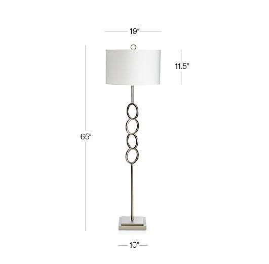 Home Bedside with off- White Fabric Shade Modern Farmhouse Floor Lamp