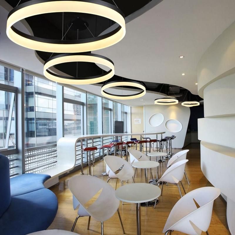 Modern Single Ring Acrylic Suspension LED Pendant Light