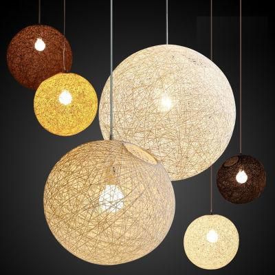 Creative Wooden Ball Chandelier Bedroom Restaurant Dining Room Pendant Lamp