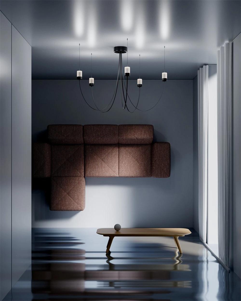LED Indoor Fixtures Luminaires Decorative Modern Pendant Hanging Living Room Restaurant Gravity Dimmable Lighting Lamp Chandelier
