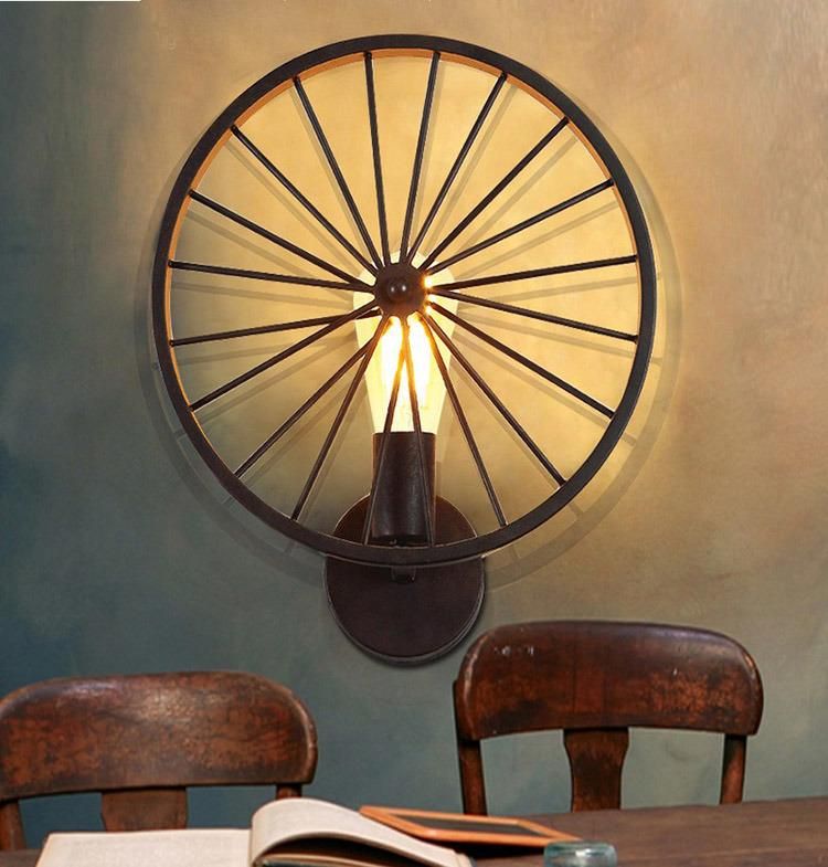 Retro Pull Down Wheel Ceiling Light Fixtures for Indoor Home Lighting (WH-LA-07)