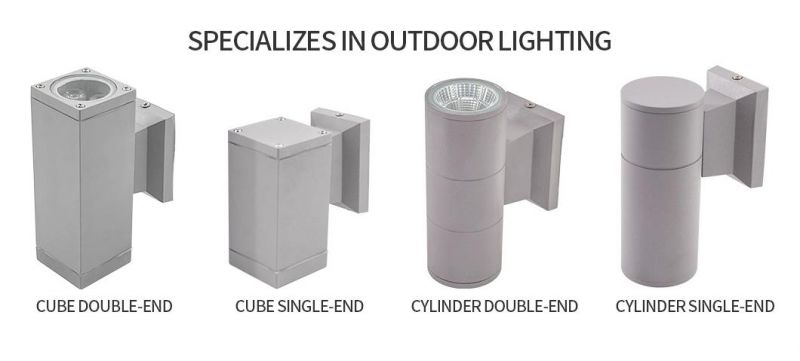 IP65 Outdoor Exterior Wall Light Fixture 3*1W 6*1W 30W 9-12W 12-18W Single Dual Head up Down LED Wall Light