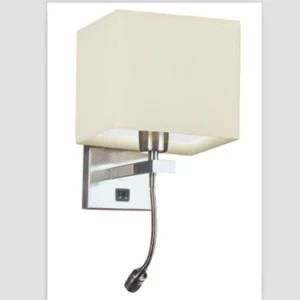 Square Lamp Shade Wall Lamp with on/off Rocker Switch on Base