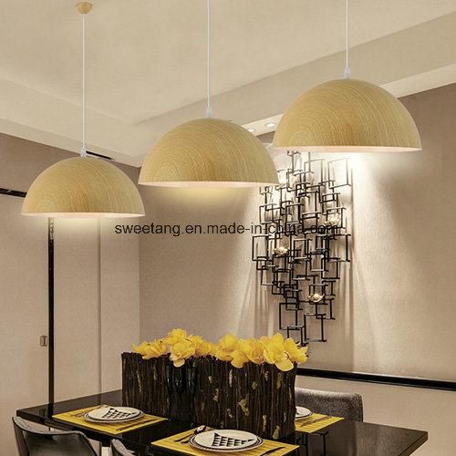 Indoor Decoration Chandelier Pendant Light with Wood Color for Restaurant
