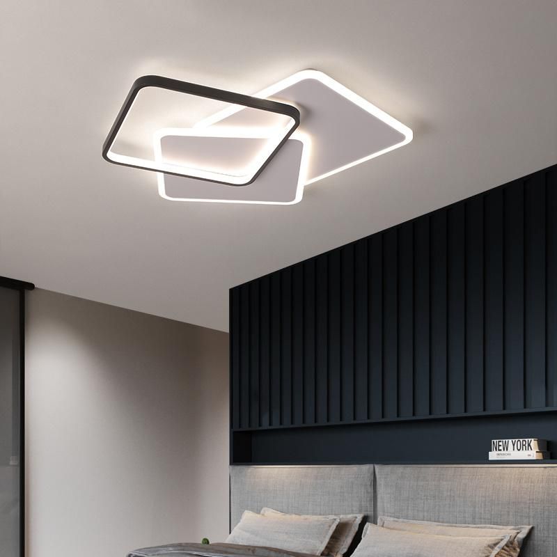 Overlapping Square Design Simple Style Ceiling Lamp Bedroom Lamp Pendant Lamp