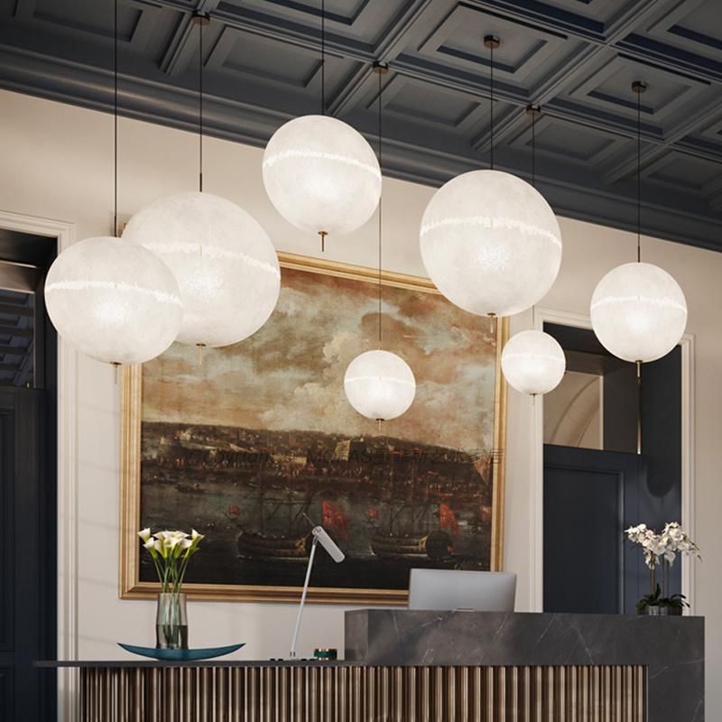 White Moon Design Pure White Pendant Lamp Chandelier Bedroom Lamp Hotel