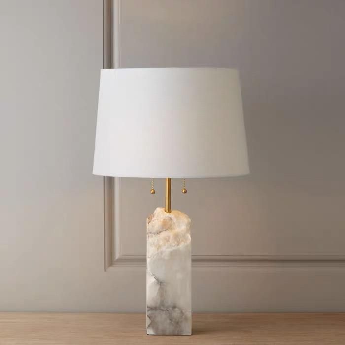 American Creative Luxury Marble Table Lamp Post Modern Engineering Hotel Club Simple Design Soft Bedroom Living Room