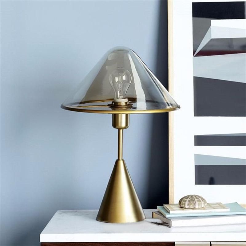 Modern Metal Glass Hotel Room Table Light