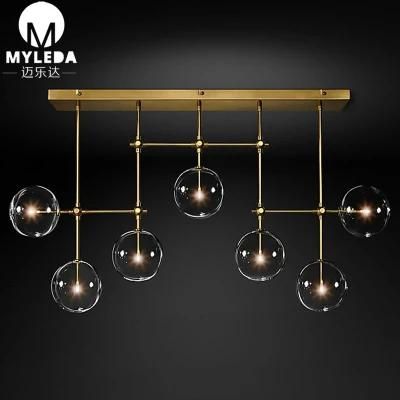 White/Clear Dining Bar LED Ceiling Glass Bulb Globe Pendant Lighting Chandeliers Modern Glass Ball Hanging Lamp