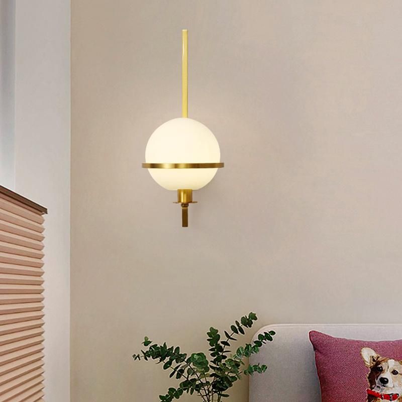 Postmodern Glass Wall Lamp Bedroom Bedside Lamp Dining Room Corridor Light