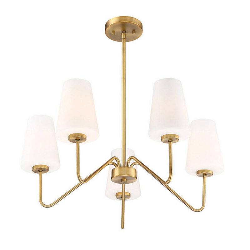 Small American Chandelier Modern Minimalist Light Luxury Warm Dining Room Bedroom Study Glass Lampshade Full Copper Lamps