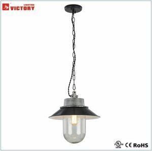 Industrial Black Metal Glass Vintage Chandelier Pendant Lamp