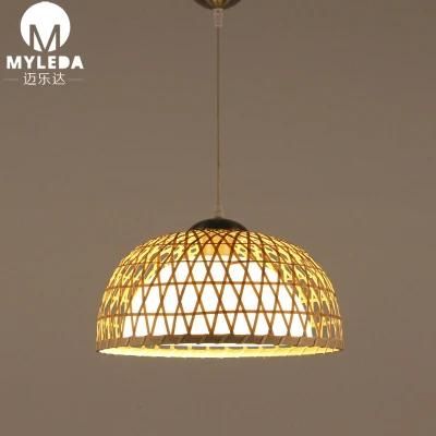 Modern Style Wood Pattern Retro Decoration Wooden Cage Pendant Lights for Home, Bar, Living Room, Dining Room