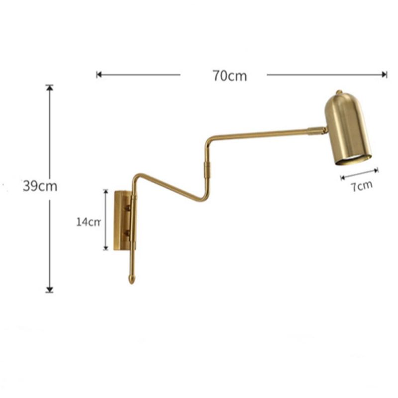 Modern LED Wall Lamps Angle Adjustable Bedroom Bedside Reading Lamp Living Room Decoration Study Iron Wall Light Fixtures