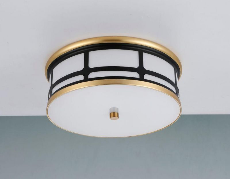 Ceiling Light 12" E27 Black, Chrome, Ab Color, ETL