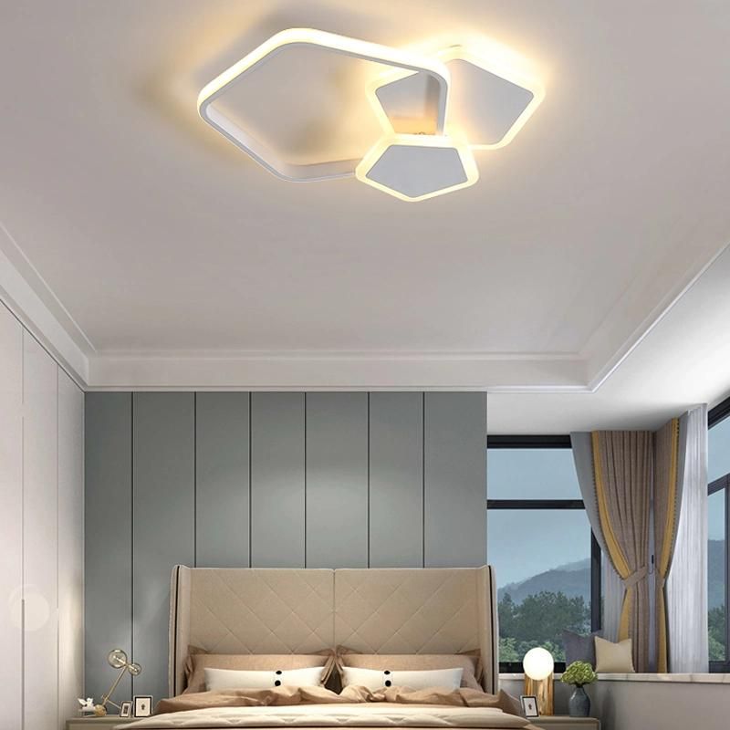 Pentagon Ceiling Light Simple Bedroom Lamp Childrenroom Light Livingroom Lamp LED