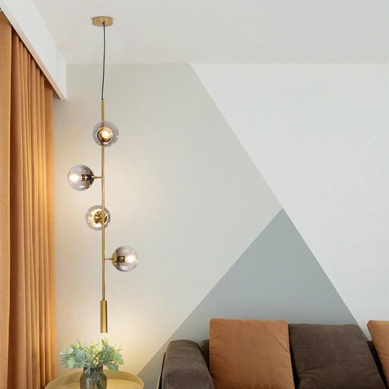 Spherical Design Simple Style Chandelier Bedroom Dining Room Pendant Lamp