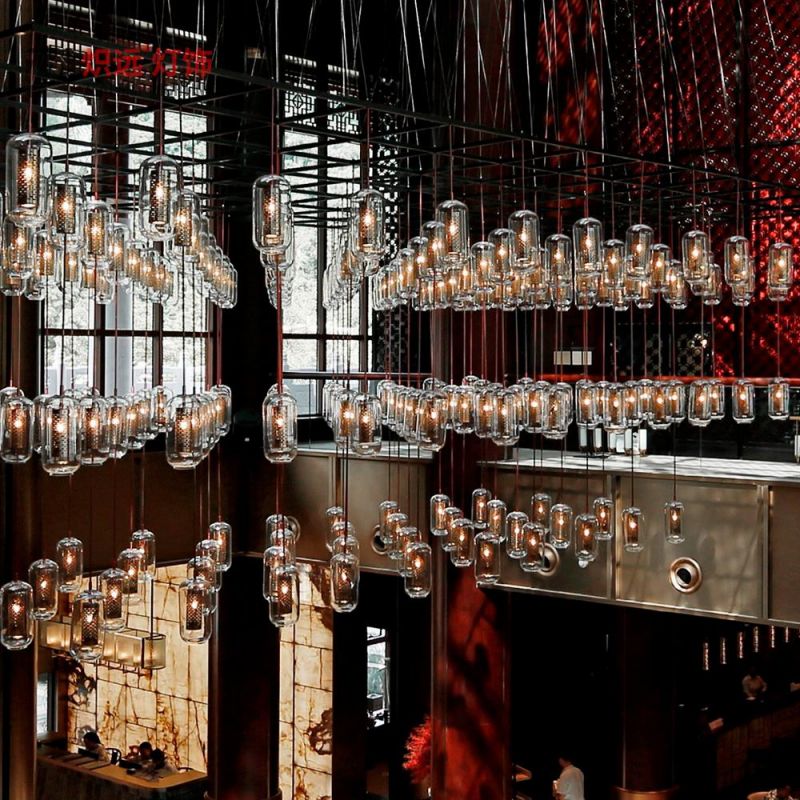 Interior Shopping Hall Lighting Glass Pendant Light for Ballroom