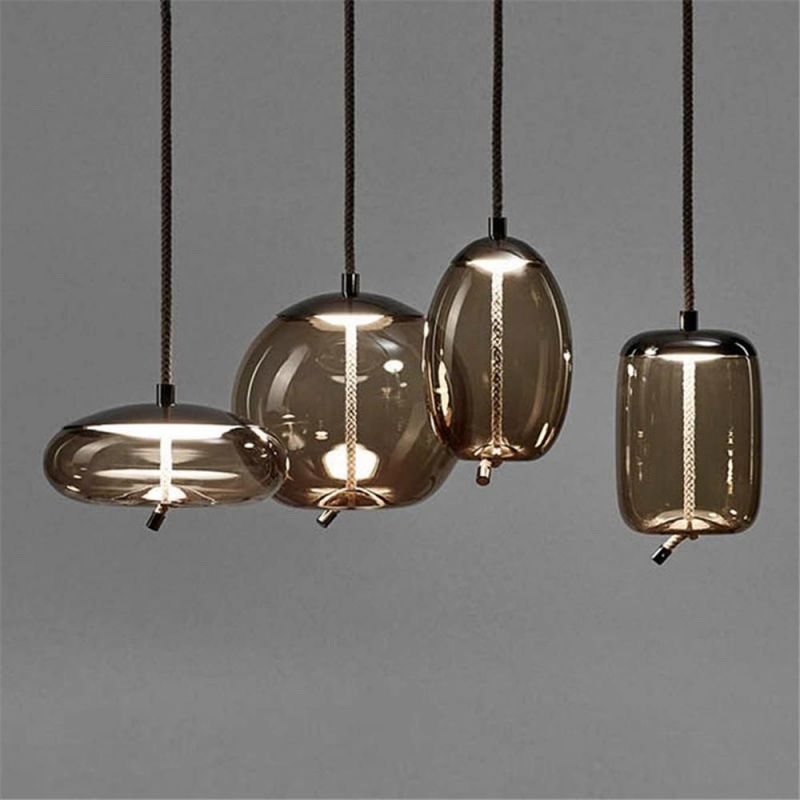 Modern Custom Transparent Glass Globe Pendant Light