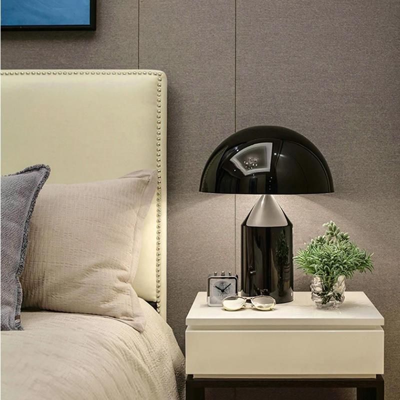 Mushroom Cloud Shade Golden Table Lamp Bedside Lamp Reading Light