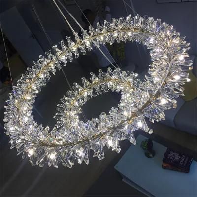 G4 220V/110V Flower Crystal Chandelier for Home Decoration