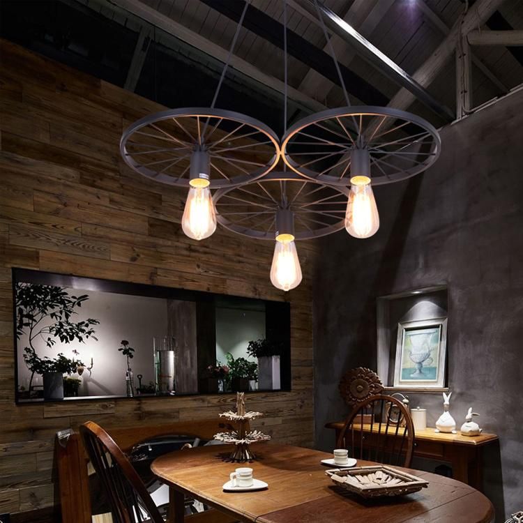 Modern Retro Dining Room Bedroom Decorative Black Shade Black Pendant Lamp Chandelier Light