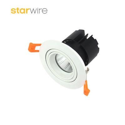 4 Directions Tiltable Round Design-Flat Dim COB LED Downlight