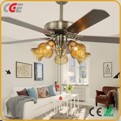 Production Manufacturers Decorative Industrial Indoor Ceiling Fan with Lights