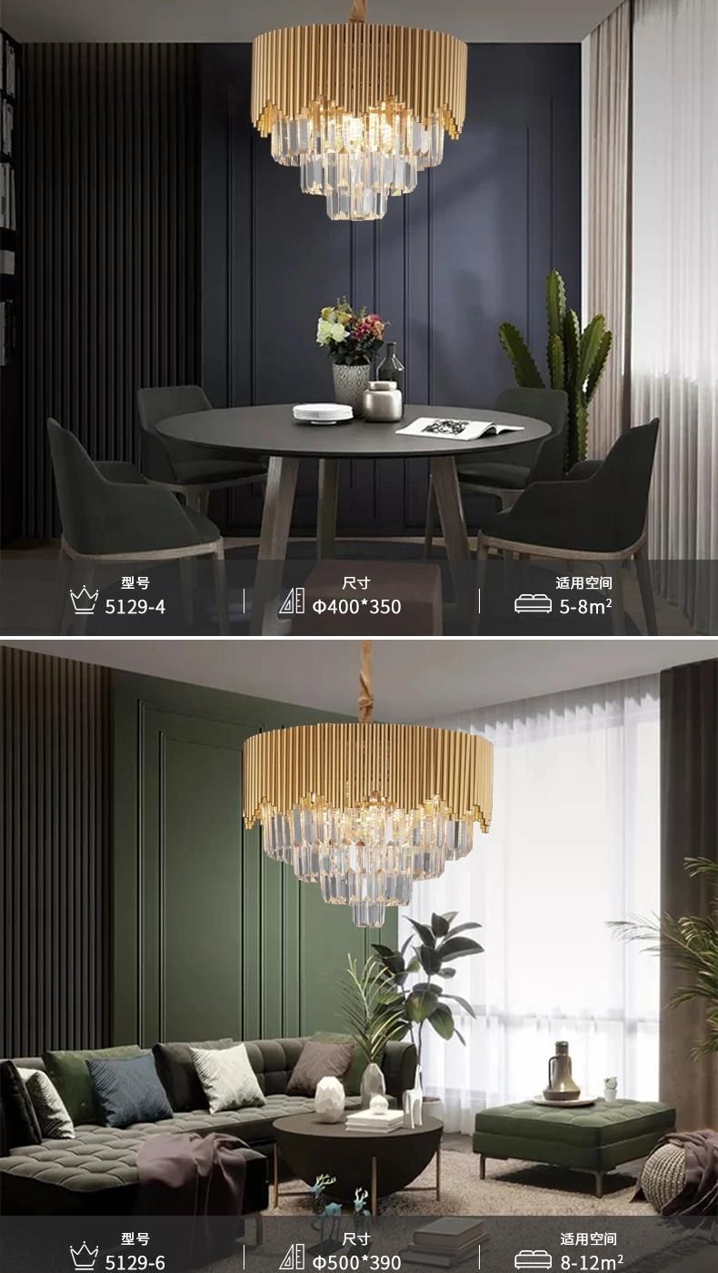 European Luxury Style Gorgeous Indoor Hotel Office Lobby LED Chandelier Decorative Lights